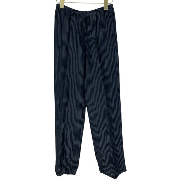 Roxy Tyler Wells Silk Linen Roll Tab Cuff Pleated Pull On Pants Size Small NEW - Picture 1 of 13
